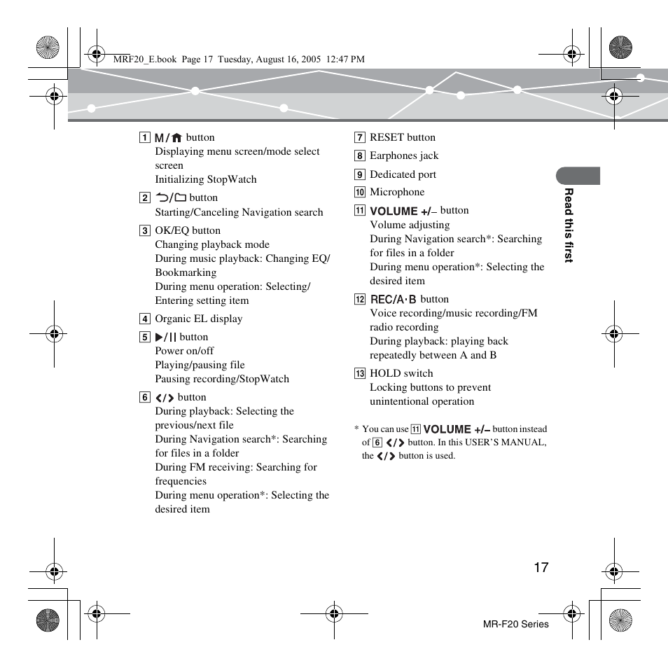 SRS Labs MR-F20 User Manual | Page 17 / 87