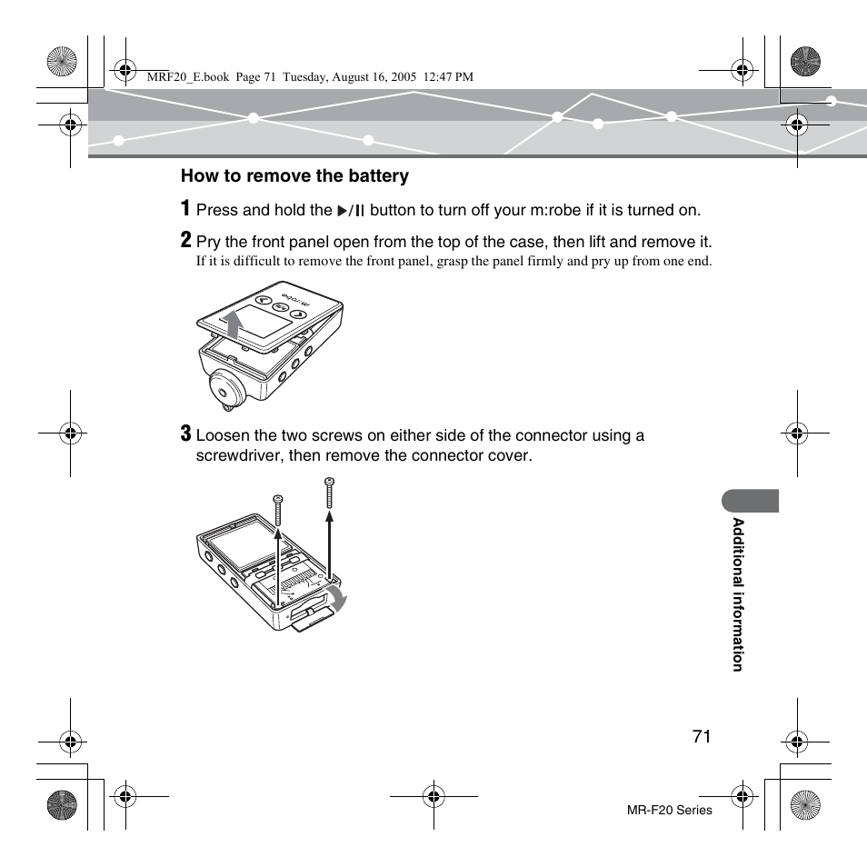 SRS Labs MR-F20 User Manual | Page 71 / 87