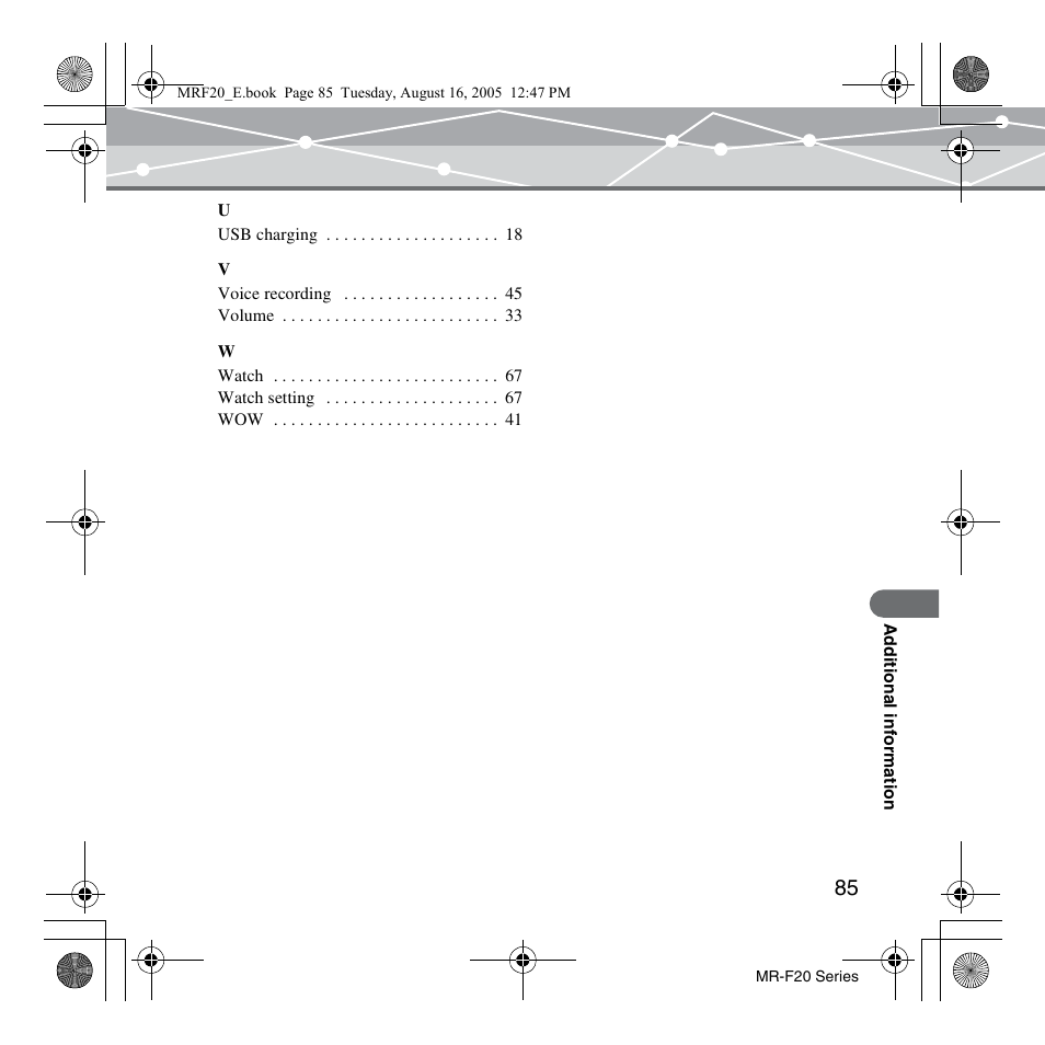 SRS Labs MR-F20 User Manual | Page 85 / 87