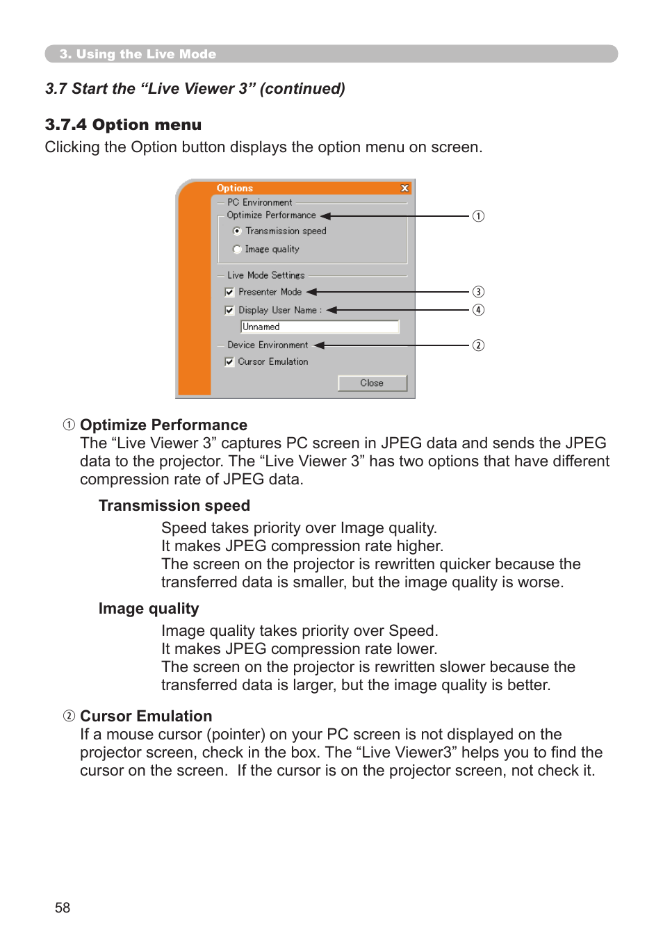 SRS Labs Projector 8953H User Manual | Page 58 / 121