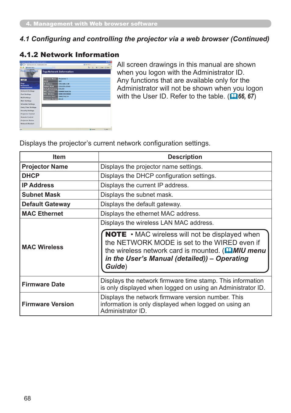 SRS Labs Projector 8953H User Manual | Page 68 / 121