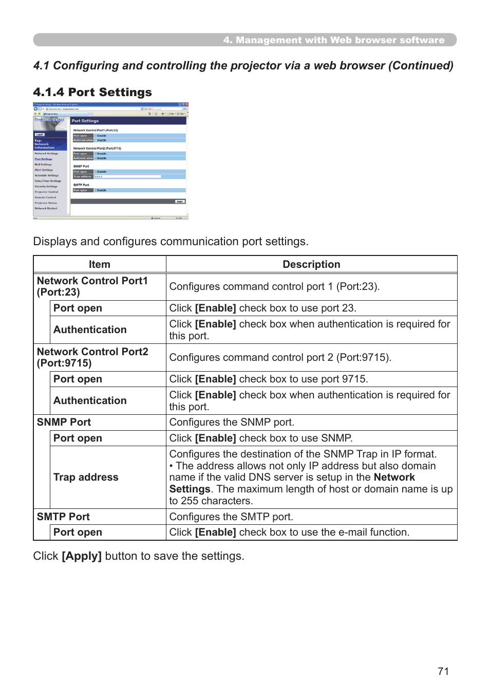SRS Labs Projector 8953H User Manual | Page 71 / 121