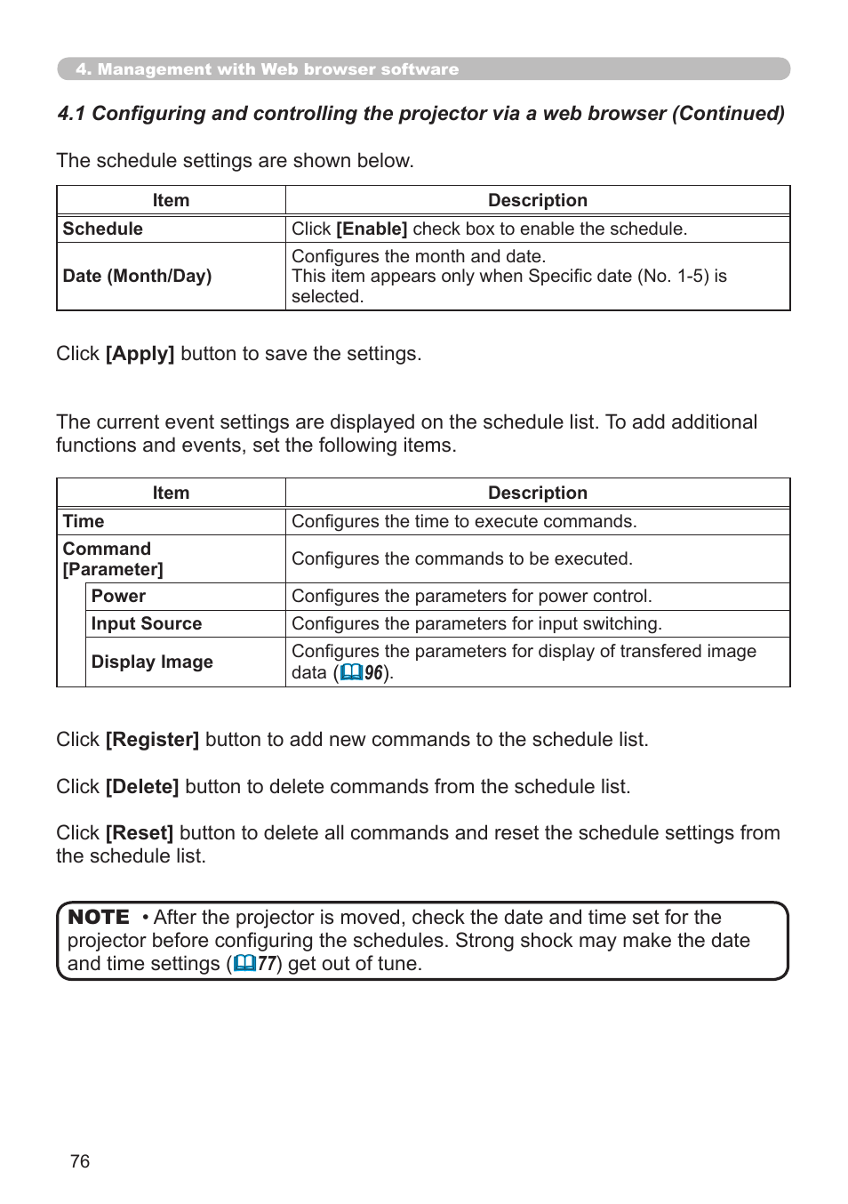 SRS Labs Projector 8953H User Manual | Page 76 / 121