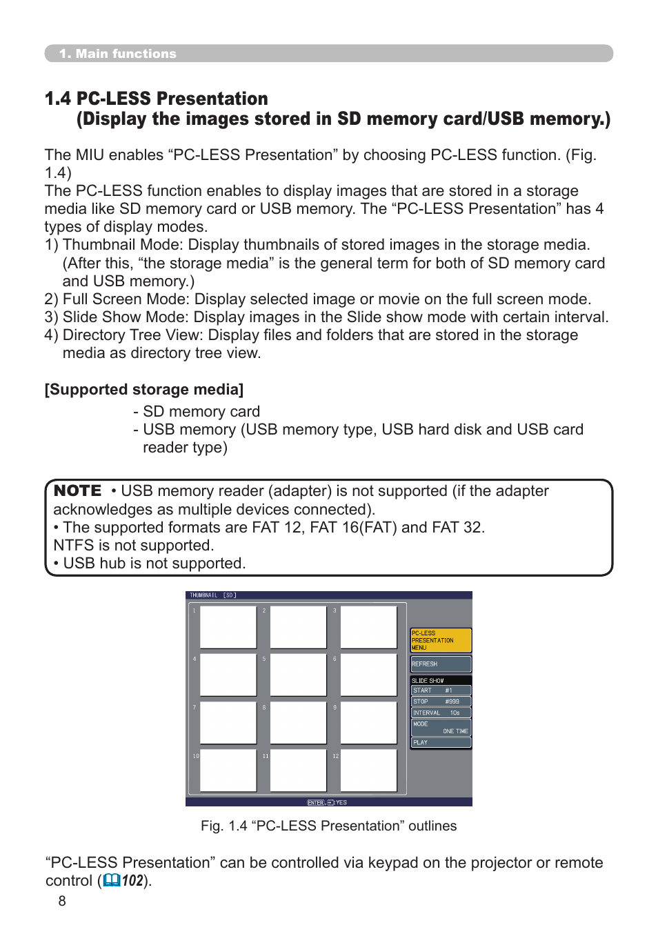 SRS Labs Projector 8953H User Manual | Page 8 / 121