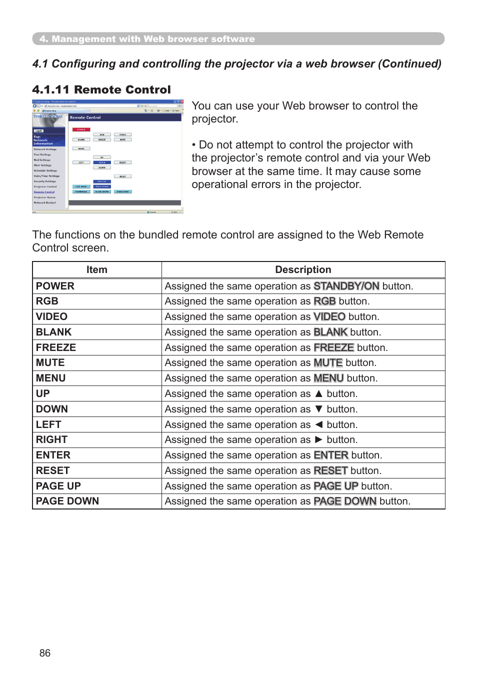 SRS Labs Projector 8953H User Manual | Page 86 / 121