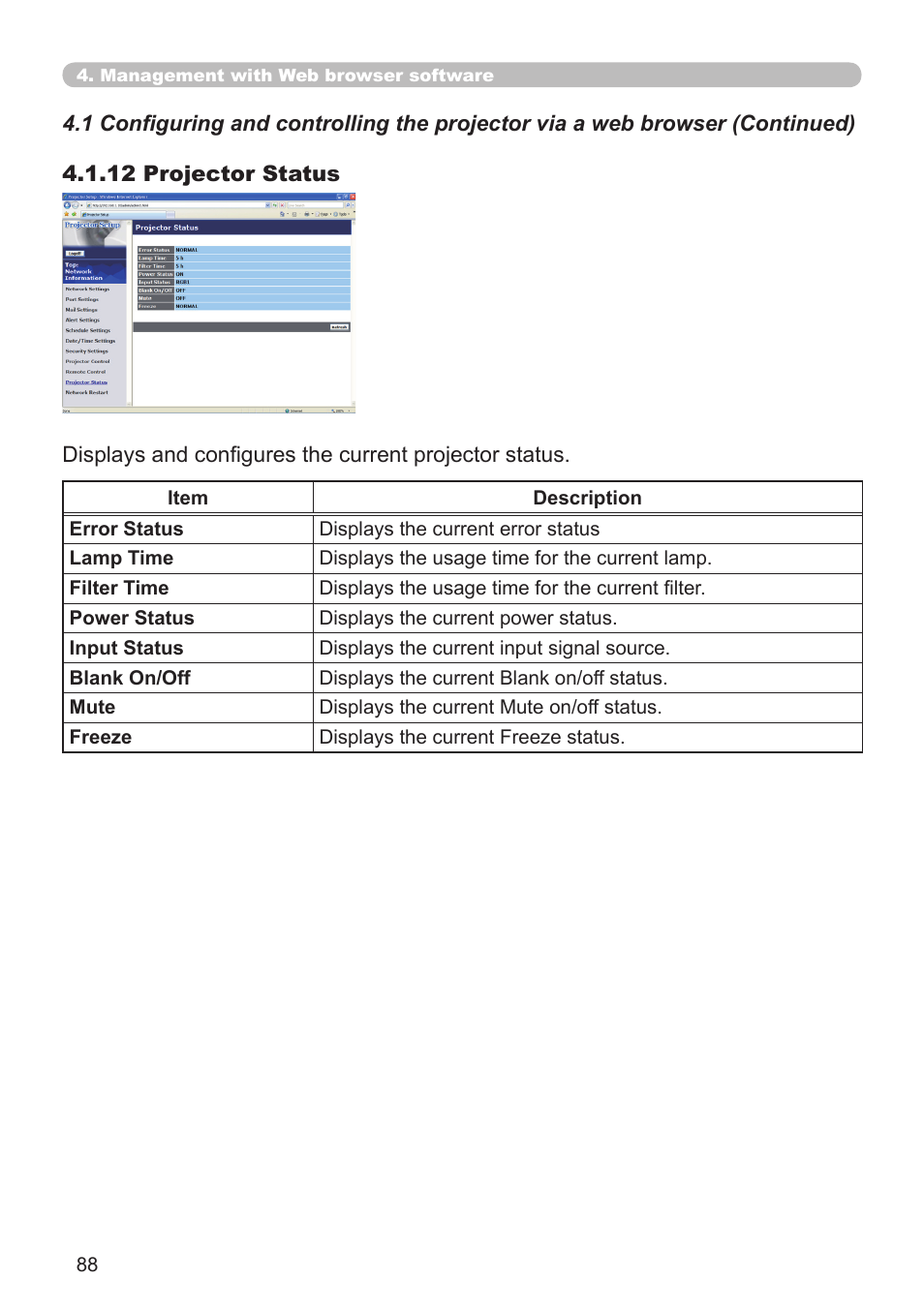 SRS Labs Projector 8953H User Manual | Page 88 / 121
