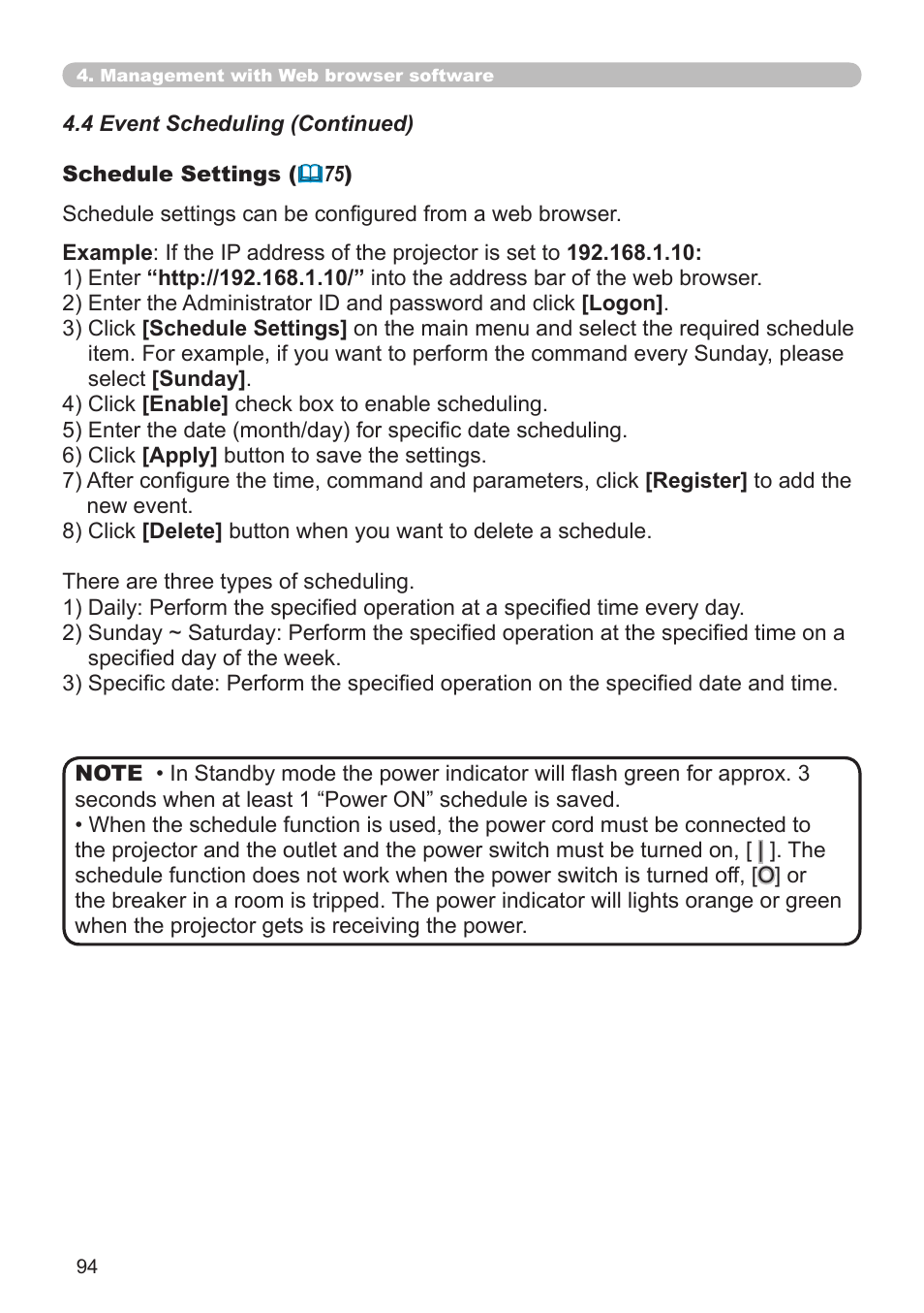 SRS Labs Projector 8953H User Manual | Page 94 / 121