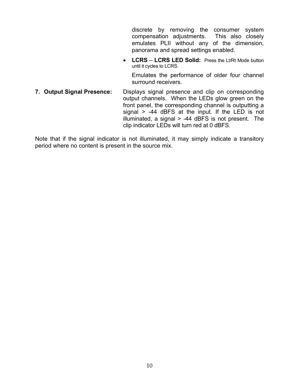 SRS Labs CSD-07D User Manual | Page 11 / 16