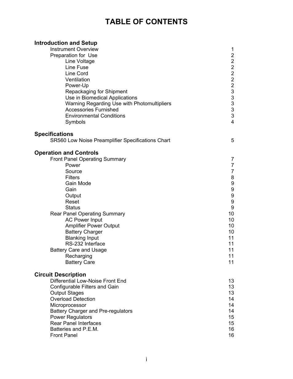 SRS Labs SR560 User Manual | Page 3 / 46