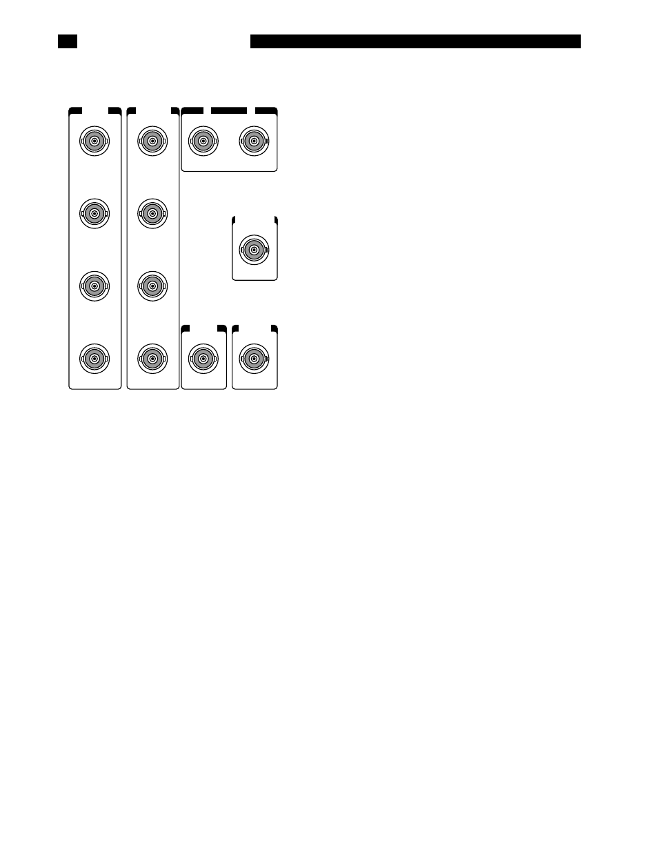 Rear panel, Rear panel bnc connectors aux in 1-4 (a/d inputs), Aux out 1-4 (d/a outputs) | X and y, Monitor out | SRS Labs SR850 User Manual | Page 108 / 290