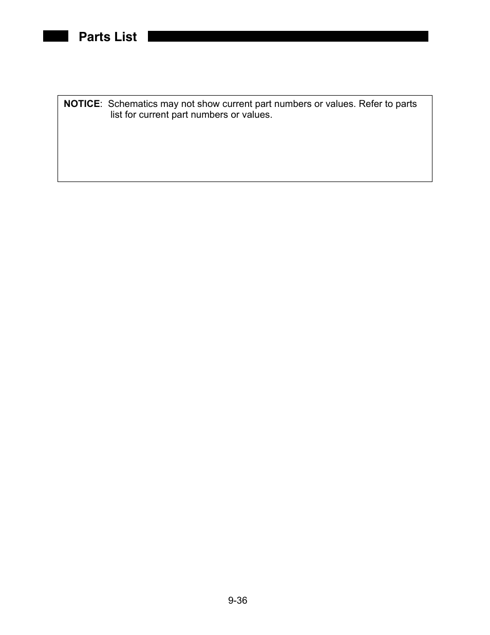 Parts list | SRS Labs SR850 User Manual | Page 290 / 290