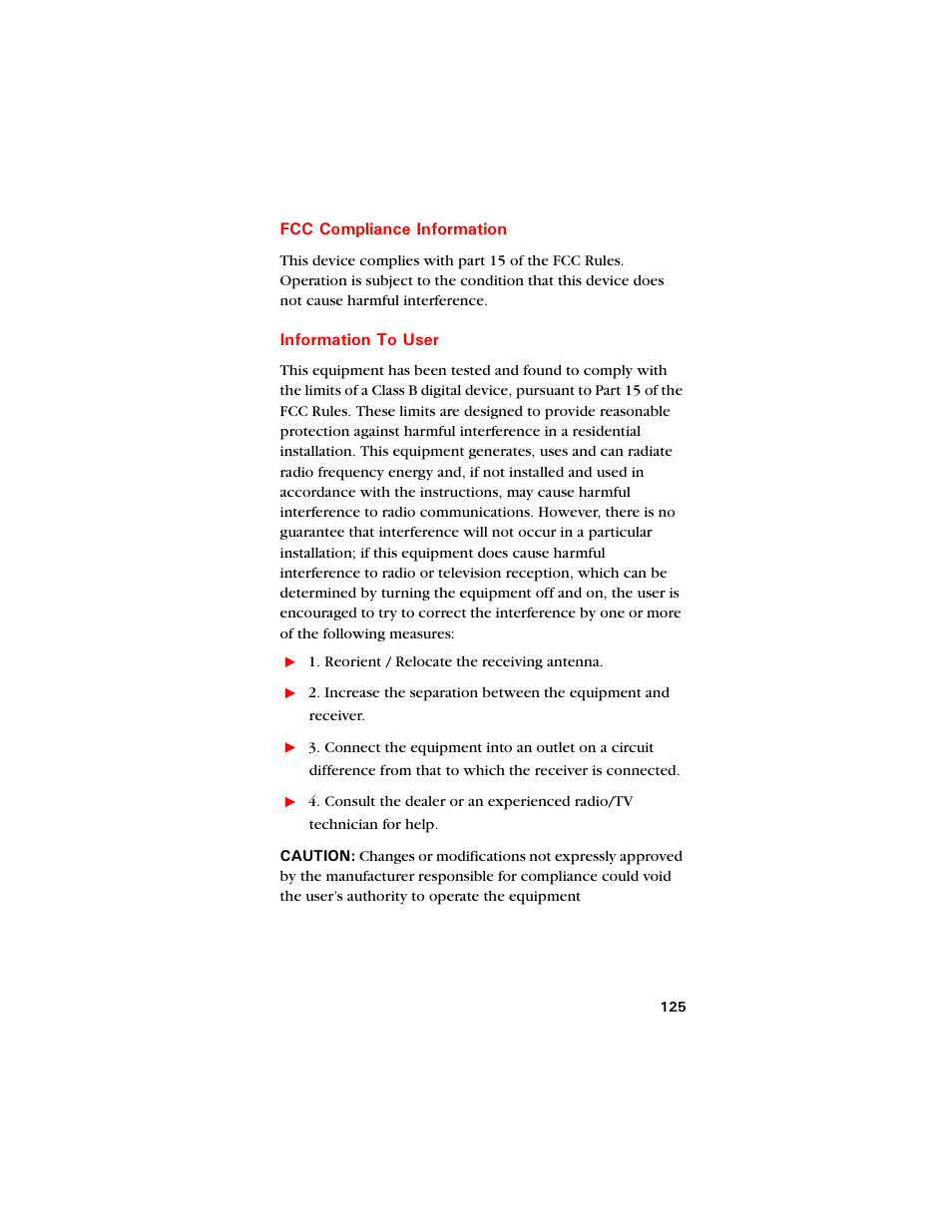 Fcc compliance information, Information to user | Samsung SCH-8500 User Manual | Page 129 / 138