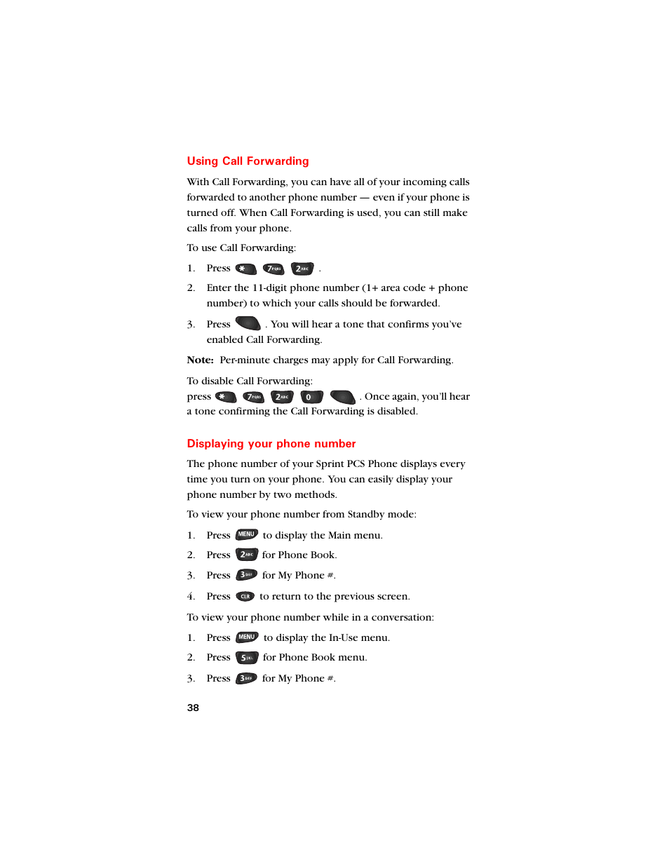 Using call forwarding, Displaying your phone number | Samsung SCH-8500 User Manual | Page 42 / 138