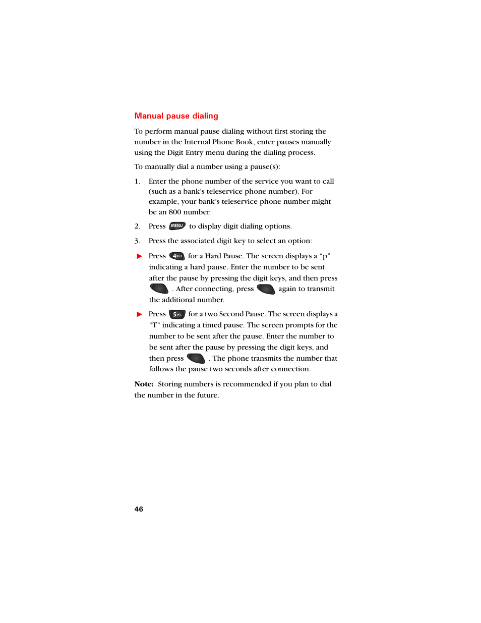 Manual pause dialing | Samsung SCH-8500 User Manual | Page 50 / 138