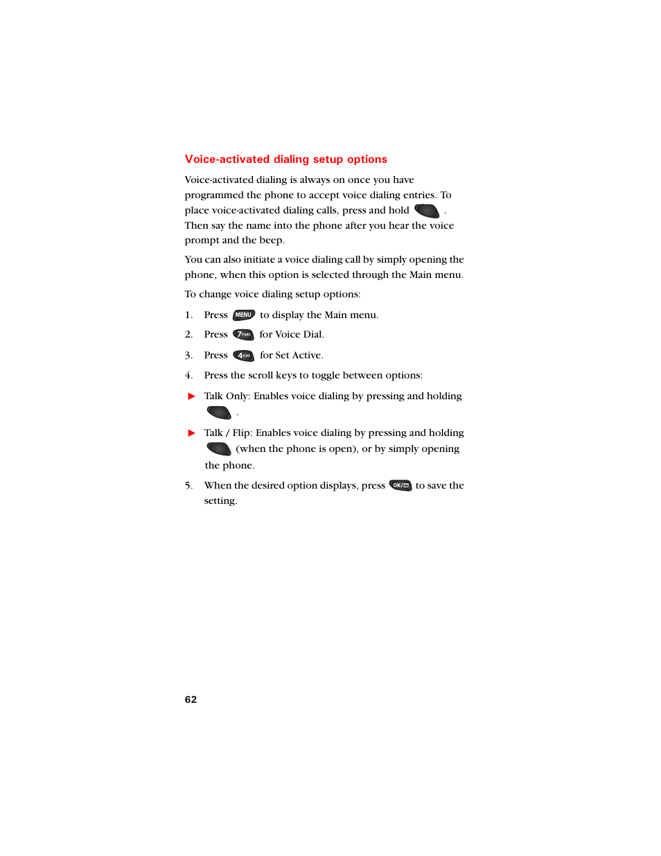 Voice-activated dialing setup options, G (see “voice-activated | Samsung SCH-8500 User Manual | Page 66 / 138