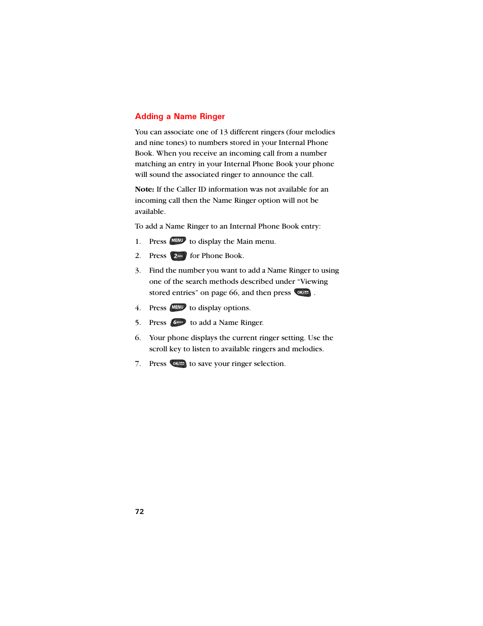 Adding a name ringer | Samsung SCH-8500 User Manual | Page 76 / 138