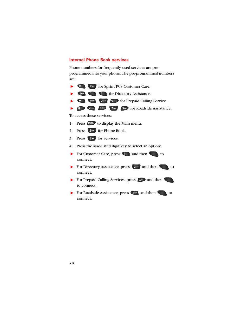 Internal phone book services | Samsung SCH-8500 User Manual | Page 80 / 138