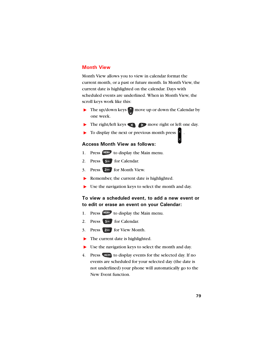 Month view, Month, View 79 | Samsung SCH-8500 User Manual | Page 83 / 138