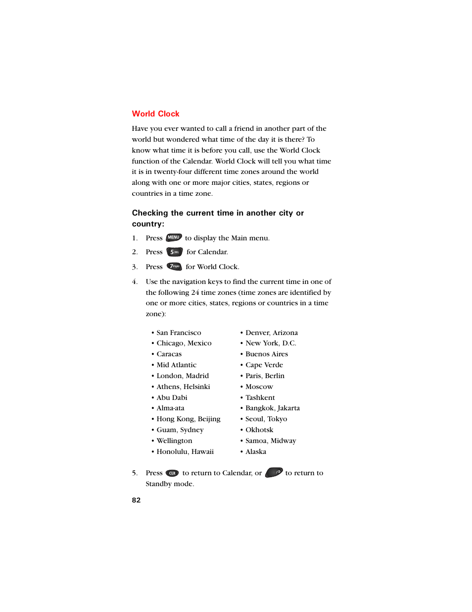 World clock | Samsung SCH-8500 User Manual | Page 86 / 138