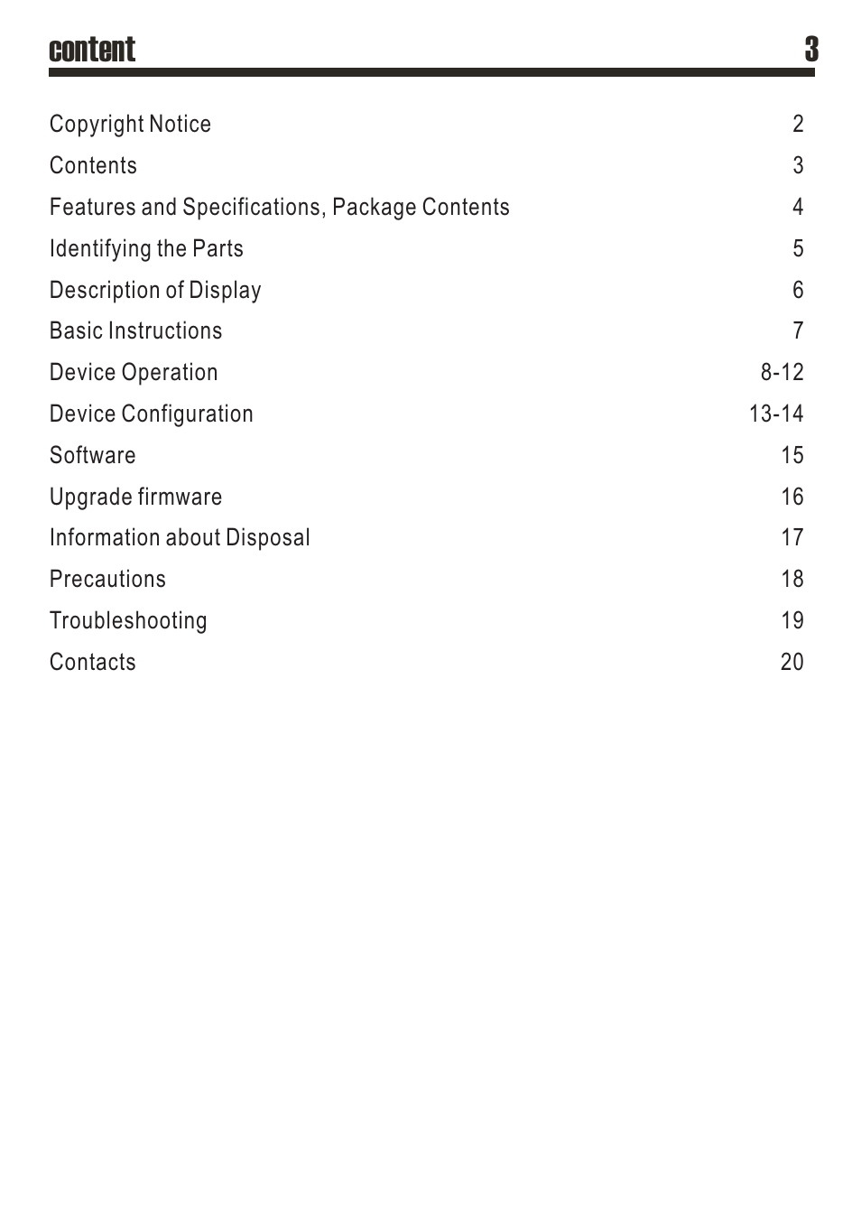 Content 3 | SRS Labs MP3 MiniMax3 User Manual | Page 3 / 20