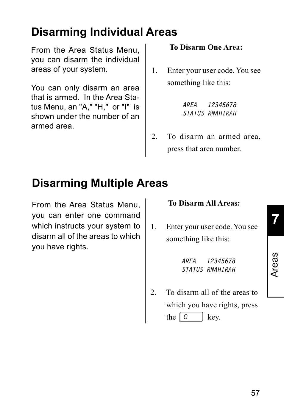 Areas | Sierra Housewares S5012 User Manual | Page 61 / 72