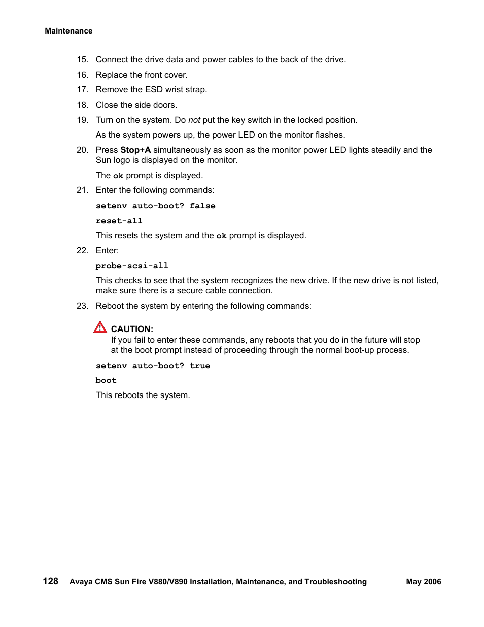 Sun Microsystems Sun Fire V880 User Manual | Page 128 / 208