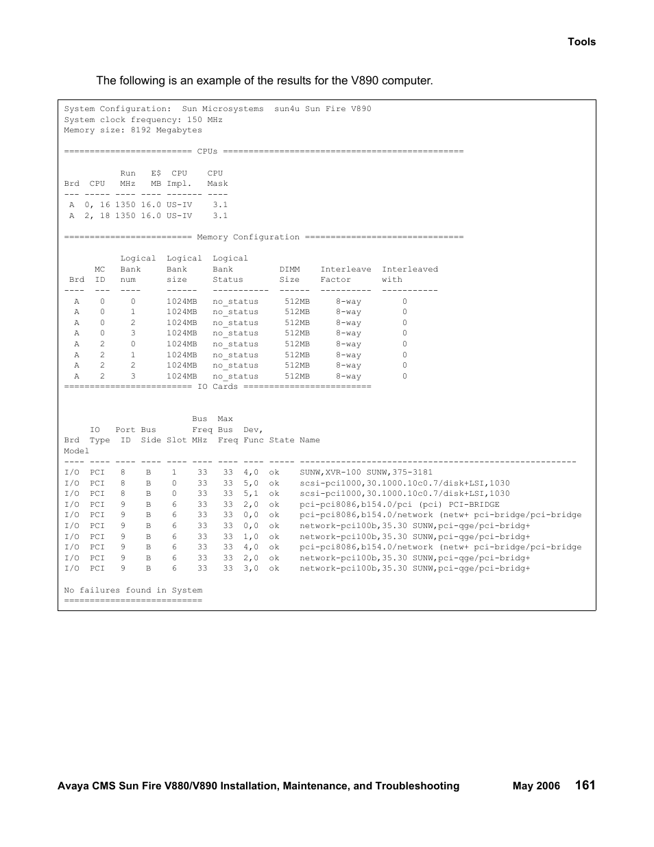 Sun Microsystems Sun Fire V880 User Manual | Page 161 / 208