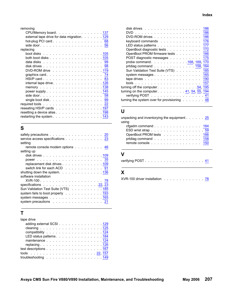 Sun Microsystems Sun Fire V880 User Manual | Page 207 / 208