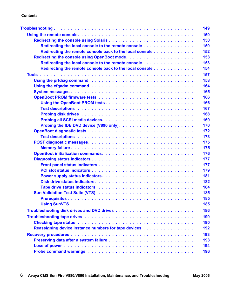 Sun Microsystems Sun Fire V880 User Manual | Page 6 / 208
