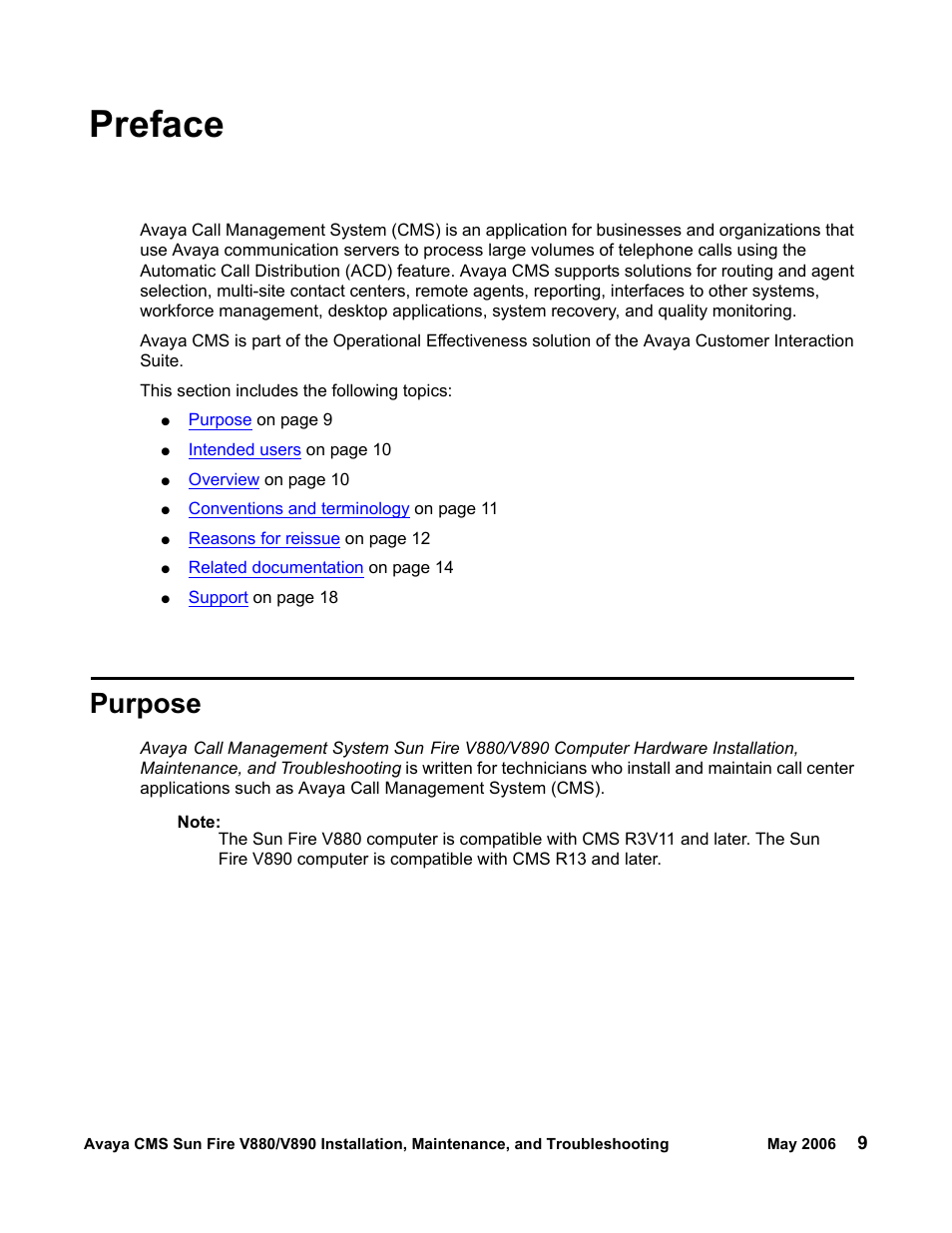 Preface, Purpose | Sun Microsystems Sun Fire V880 User Manual | Page 9 / 208