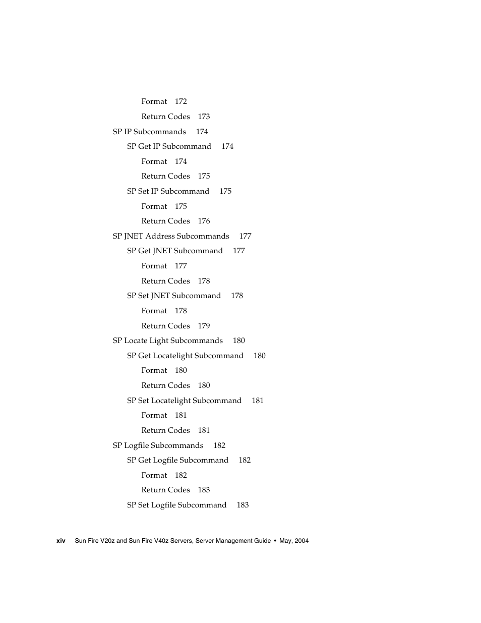Sun Microsystems FIRE V40Z User Manual | Page 14 / 254