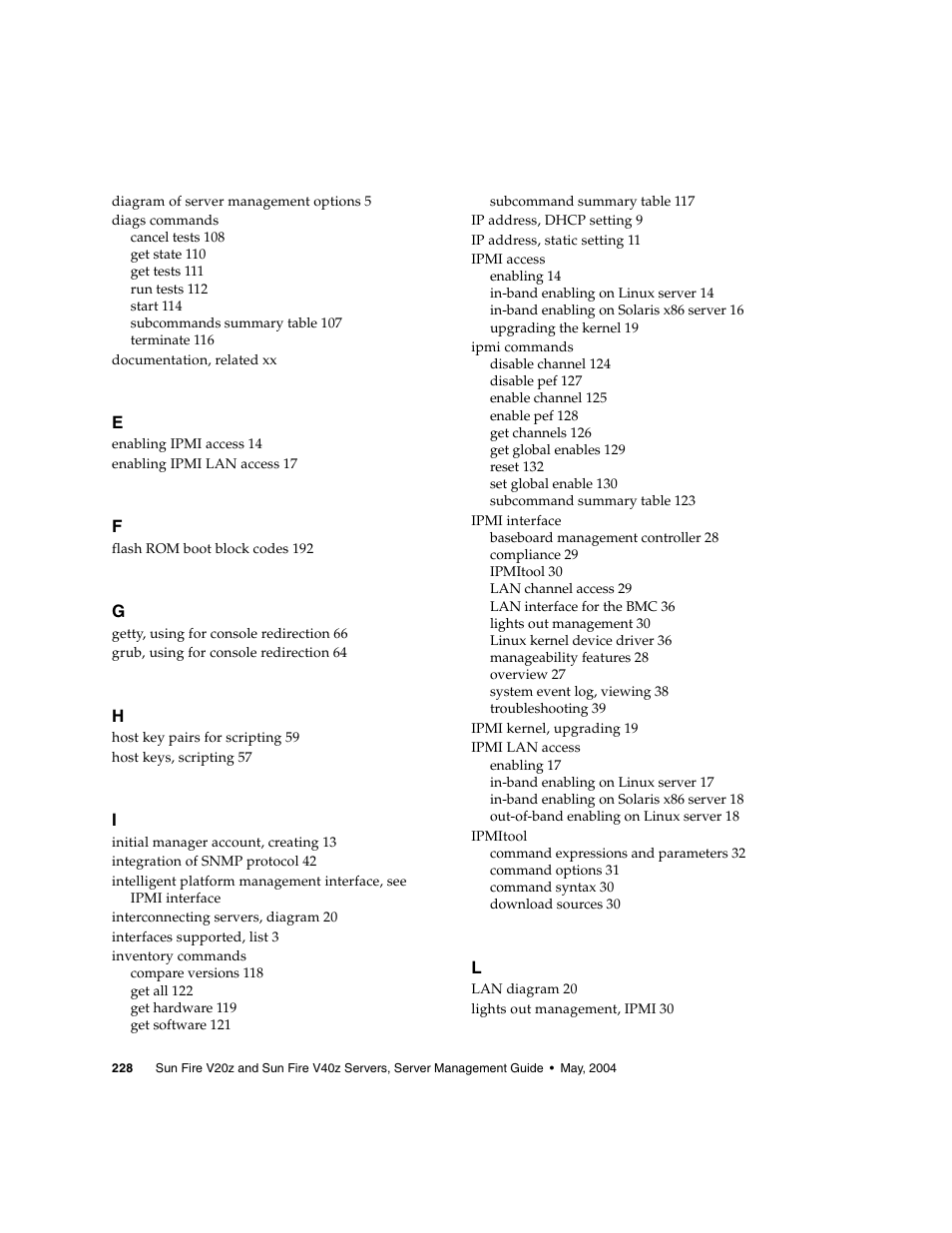 Sun Microsystems FIRE V40Z User Manual | Page 250 / 254