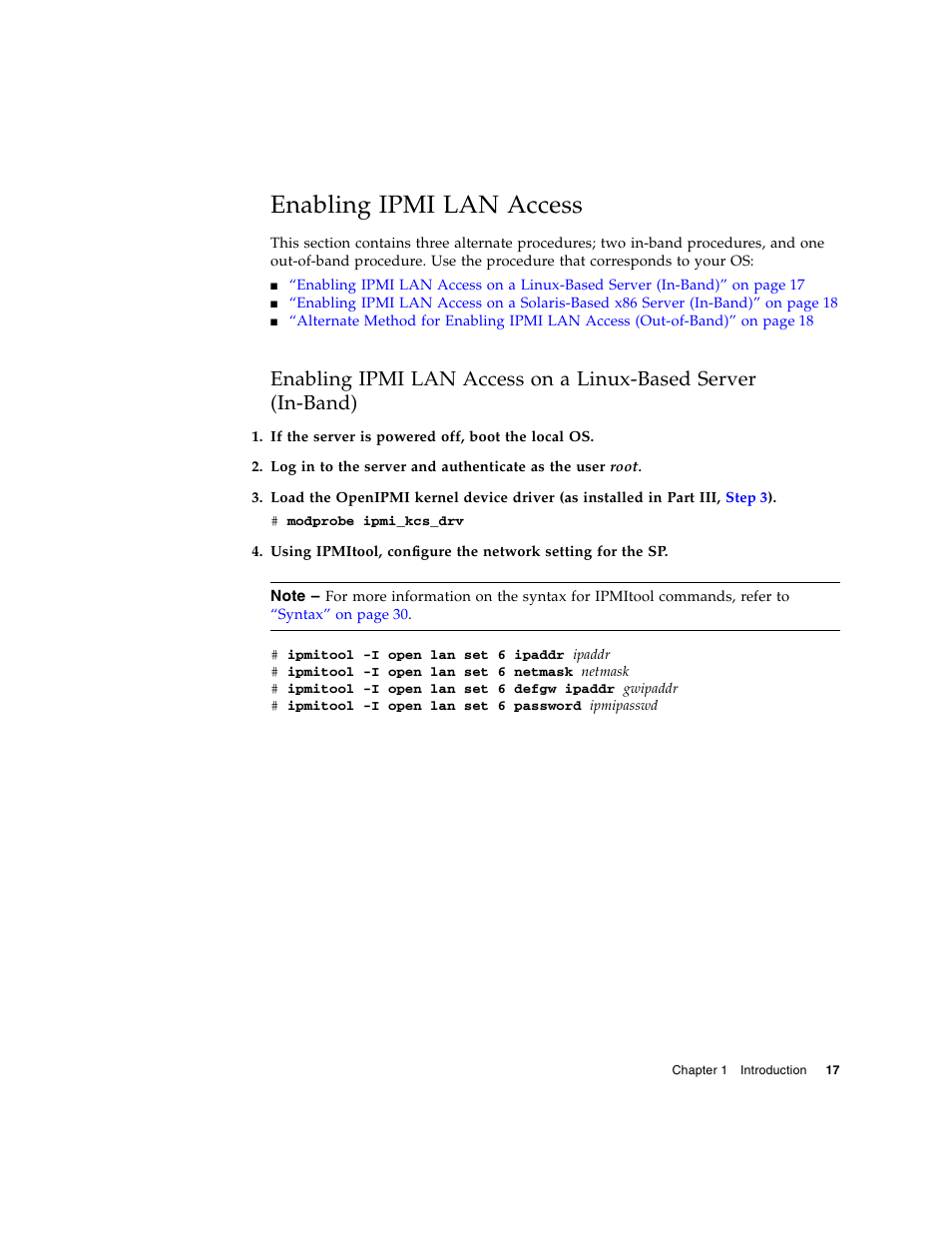 Enabling ipmi lan access, Enabling ipmi | Sun Microsystems FIRE V40Z User Manual | Page 39 / 254