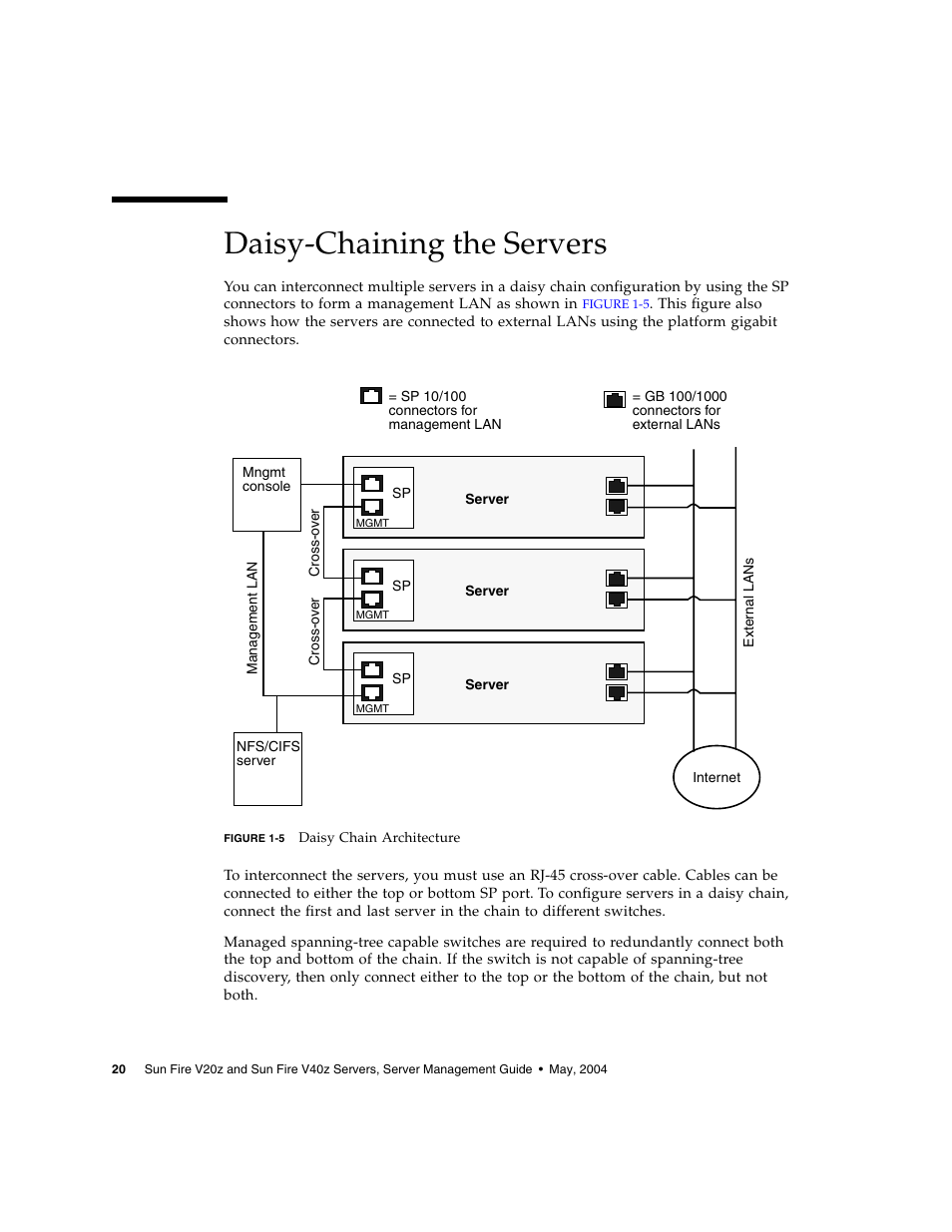 Daisy-chaining the servers | Sun Microsystems FIRE V40Z User Manual | Page 42 / 254