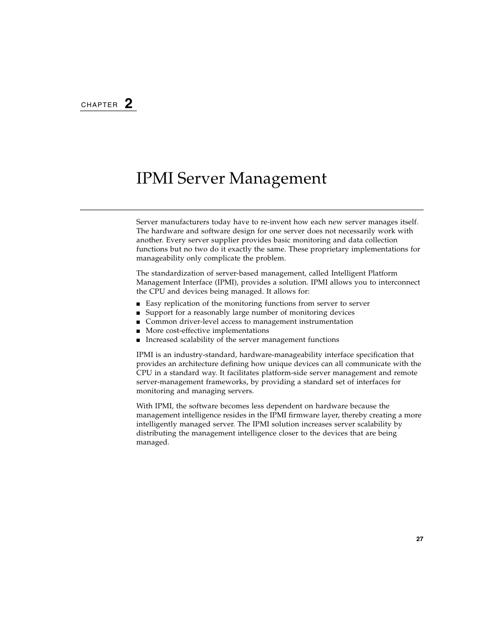 Ipmi server management | Sun Microsystems FIRE V40Z User Manual | Page 49 / 254