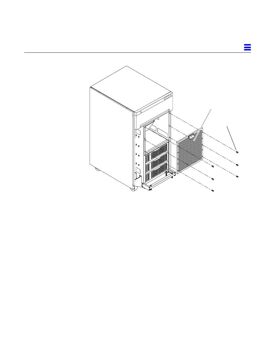 A.1.5 rear screen panel, Figure 2-27, Removing the emi shield | Sun Microsystems 2000E User Manual | Page 47 / 54