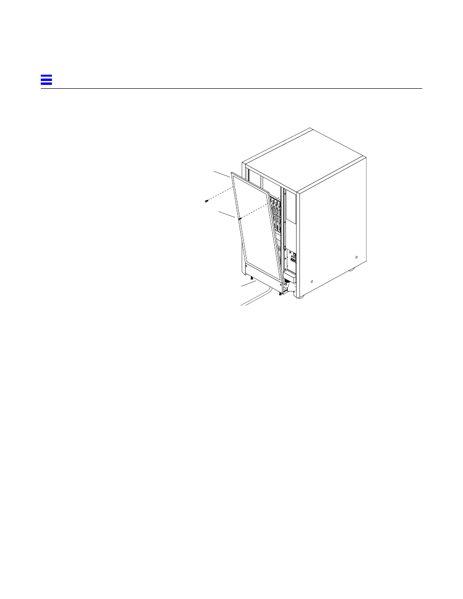 A.2 closing the system, A.2.1 emi panel, A.2.2 rear screen panel | Figure 2-28, Rear screen panel removal, Closing the system | Sun Microsystems 2000E User Manual | Page 48 / 54