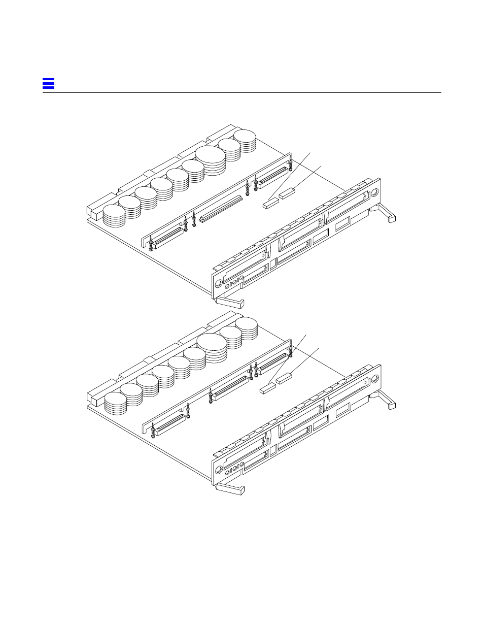 Figure 4-23, I/o board fibre card connector locations, Figure 3-23 | Sun Microsystems 6.0005E+11 User Manual | Page 104 / 333