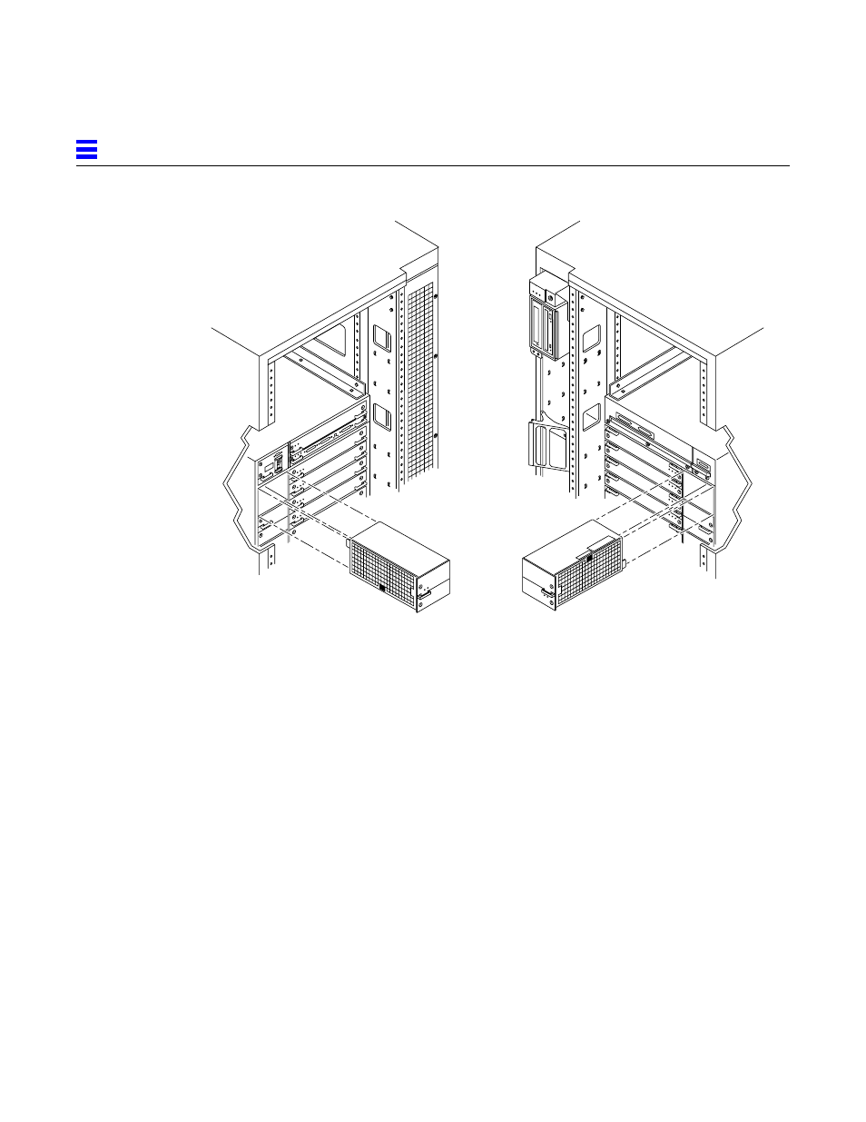 Figure66 pcm - front and rear installation, Figure 7-6, Pcm - front and rear installation | Sun Microsystems 6.0005E+11 User Manual | Page 144 / 333