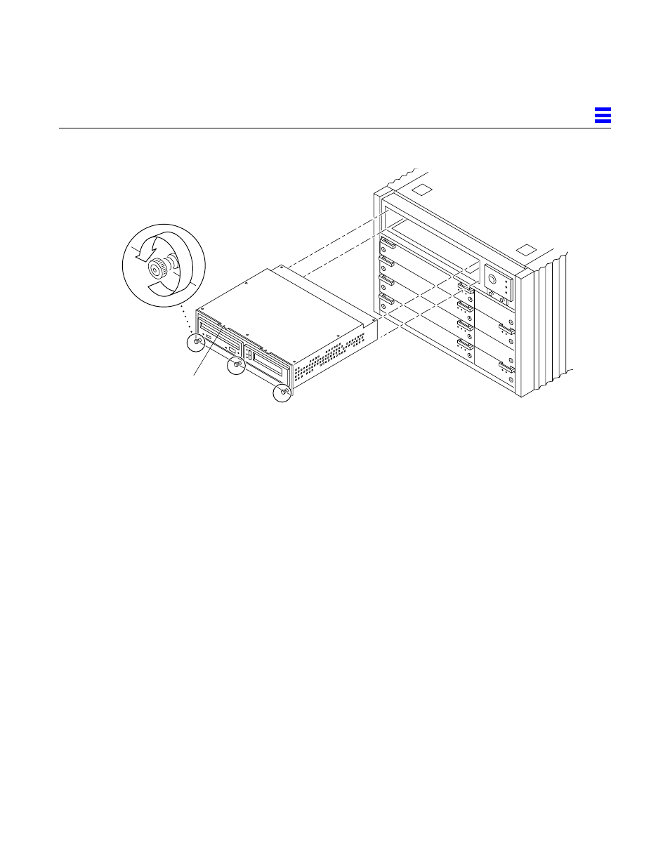 Figure87 scsi tray removal and replacement, Remove a cd-rom or a tape drive, Figure 8-7 | Scsi tray removal and replacement | Sun Microsystems 6.0005E+11 User Manual | Page 157 / 333