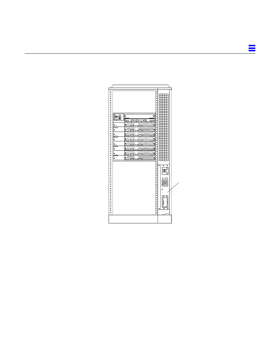 Figure122 ac power switch (cabinet server), 2 enterprise 4000 system, Notify users that the system is going down | 2 enterprise 4000 system -3, Figure 12-2, Ac power switch (cabinet server), See figure 12-2 (cabinet) | Sun Microsystems 6.0005E+11 User Manual | Page 195 / 333