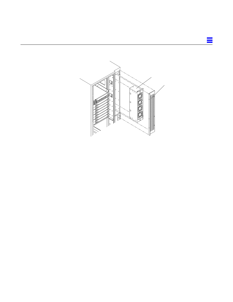 Figure 13-5, Removing the fan tray screen and fan tray | Sun Microsystems 6.0005E+11 User Manual | Page 213 / 333