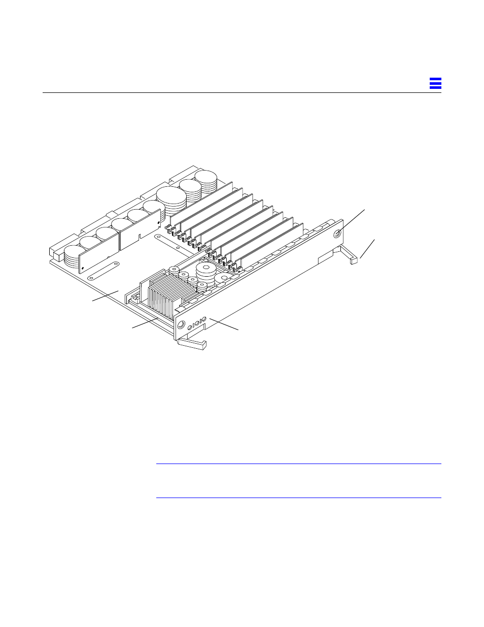 B.5 cpu/memory board, Figureb5 cpu/memory board, Figure b-5 | Cpu/memory board | Sun Microsystems 6.0005E+11 User Manual | Page 231 / 333