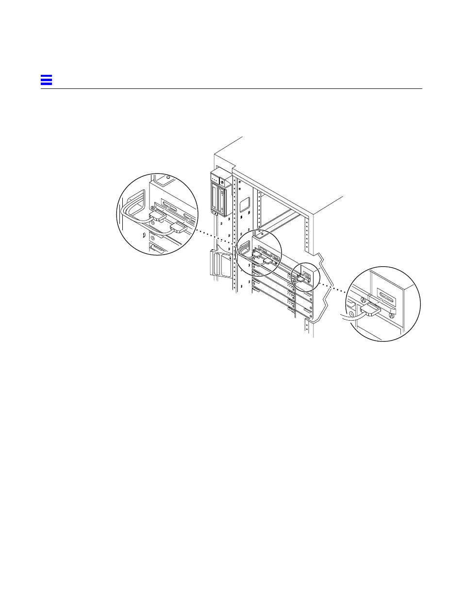 To replace the cable assembly, Figure e-6, E-10 | Sun Microsystems 6.0005E+11 User Manual | Page 258 / 333