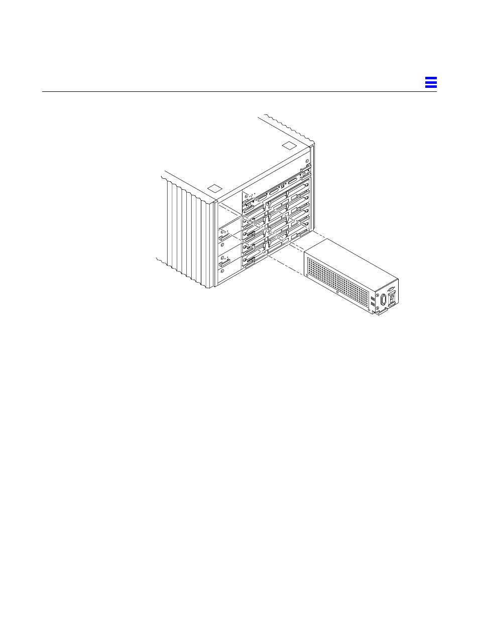 To replace the fan tray assembly, Figure e-15, E-27 | Sun Microsystems 6.0005E+11 User Manual | Page 275 / 333