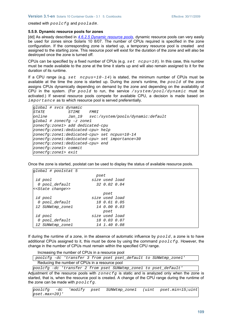 Dynamic resource pools for zones | Sun Microsystems SOLARIS 10 User Manual | Page 116 / 121