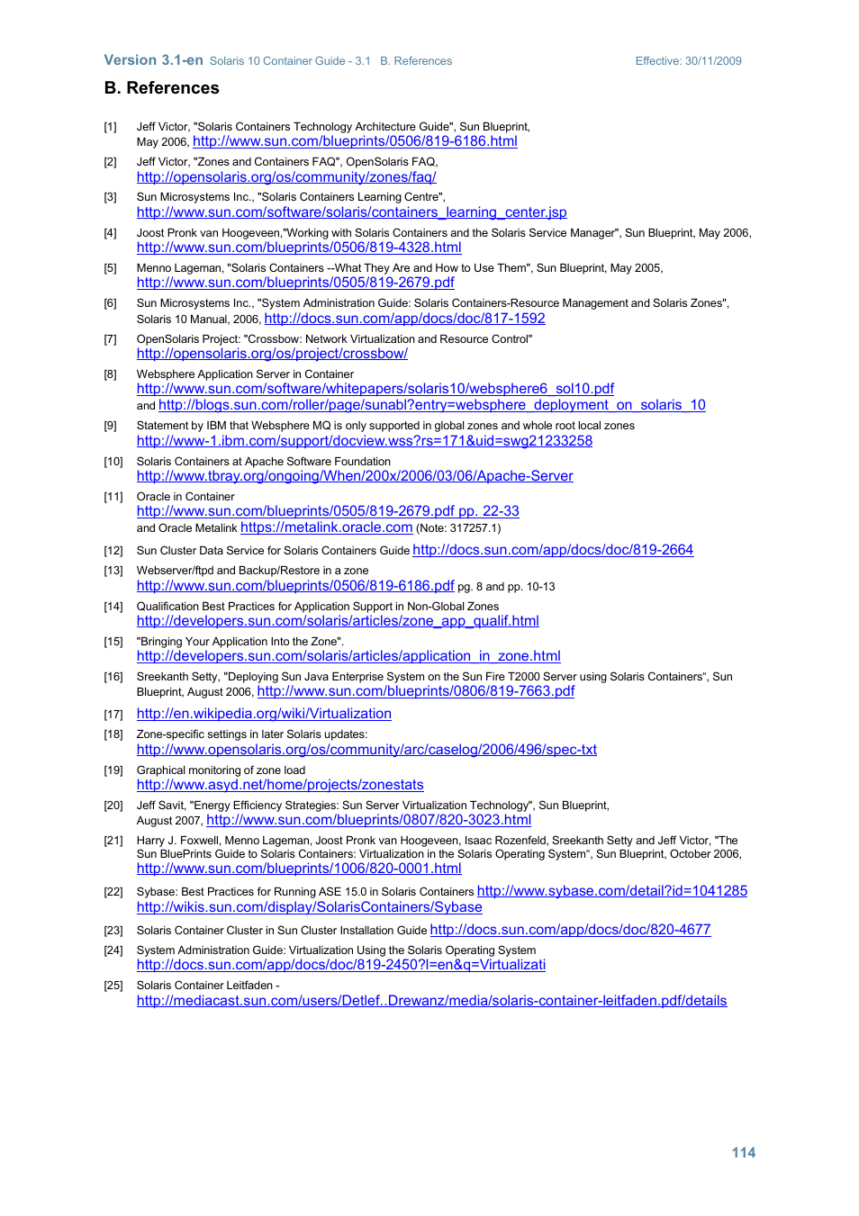 References, B. references | Sun Microsystems SOLARIS 10 User Manual | Page 121 / 121