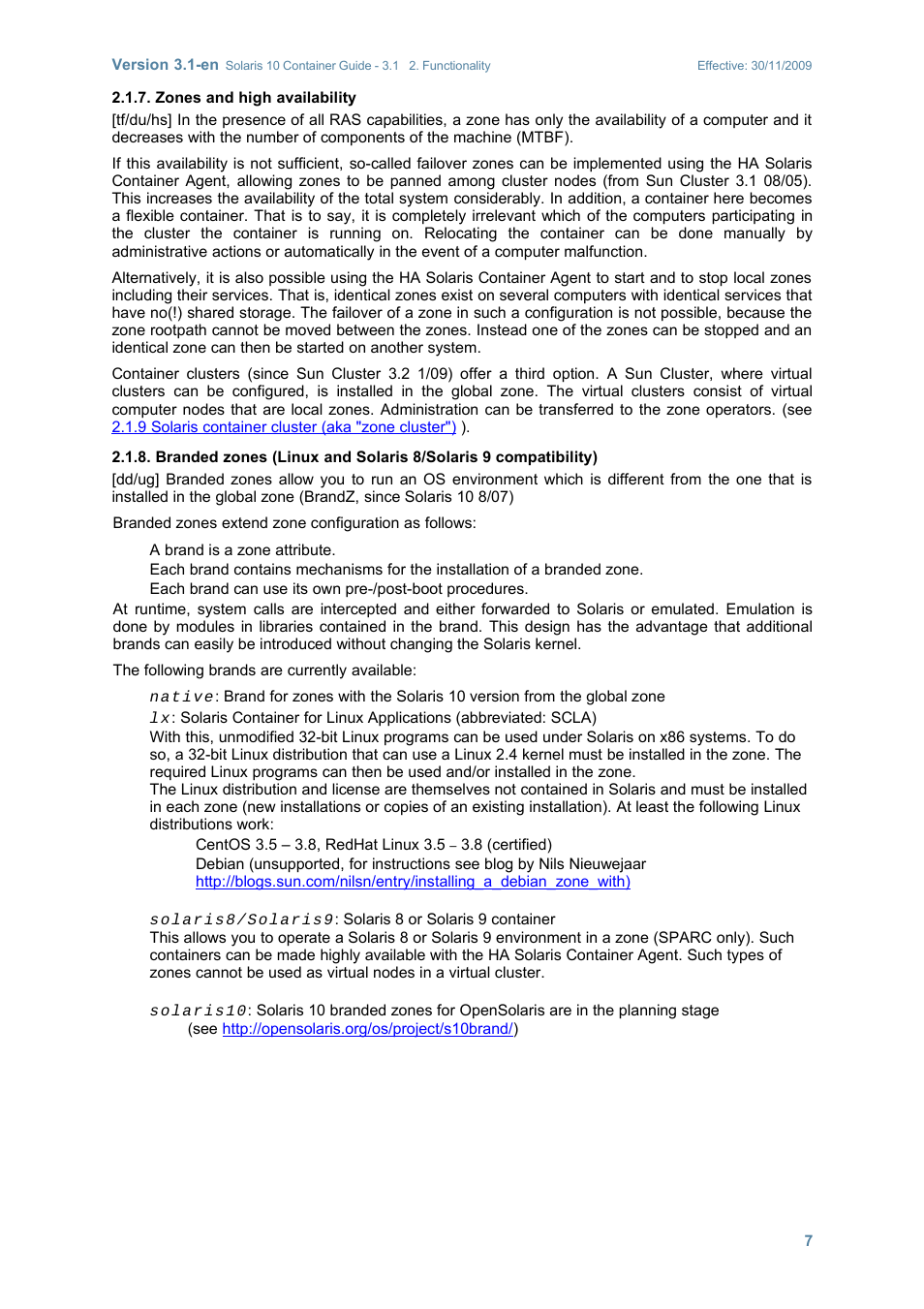 Zones and high availability | Sun Microsystems SOLARIS 10 User Manual | Page 14 / 121