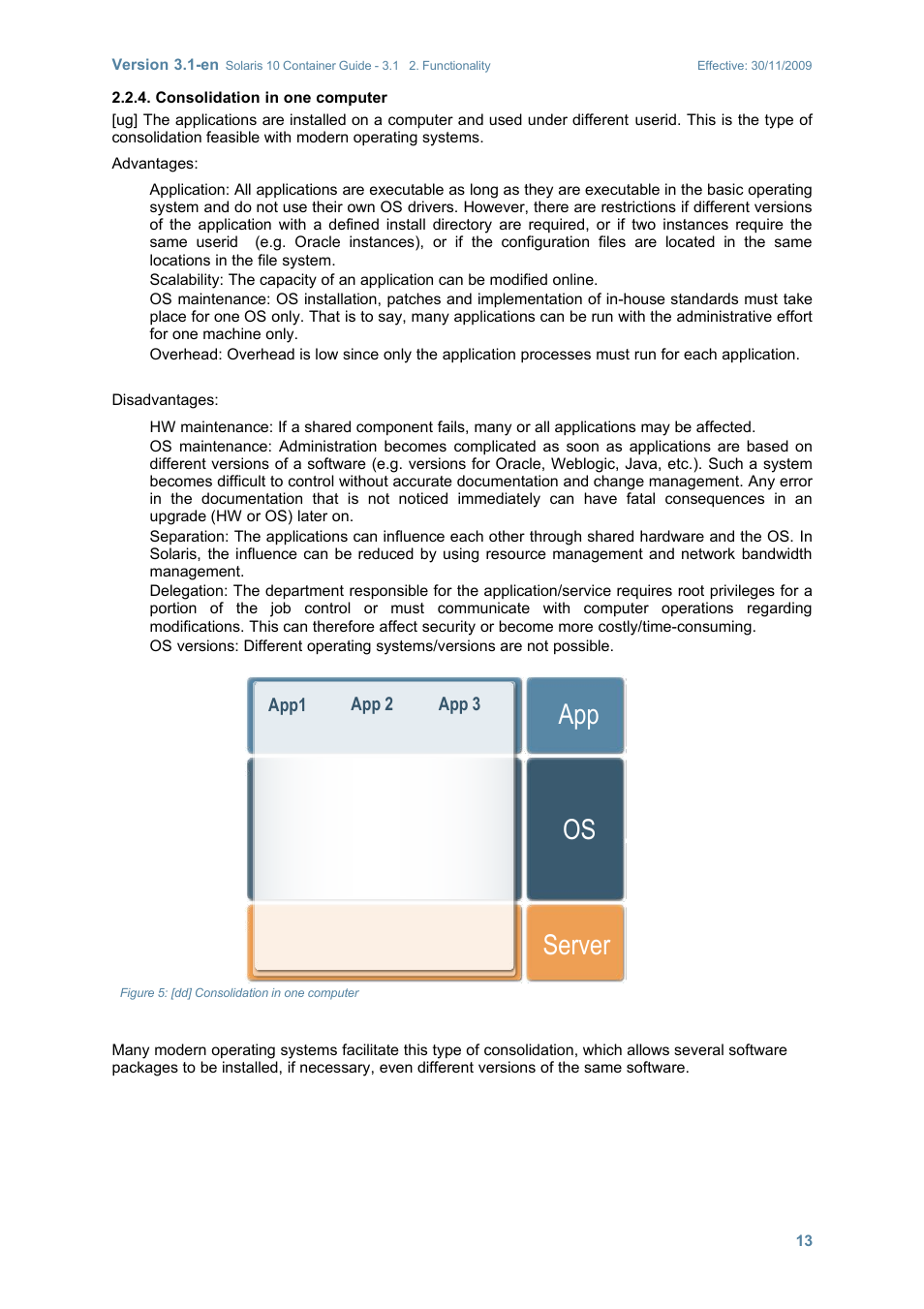 Consolidation in one computer, Server os app | Sun Microsystems SOLARIS 10 User Manual | Page 20 / 121