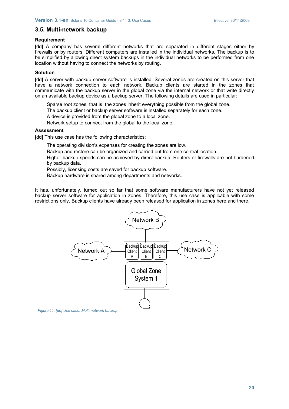 Multi-network backup, Global zone system 1 | Sun Microsystems SOLARIS 10 User Manual | Page 27 / 121